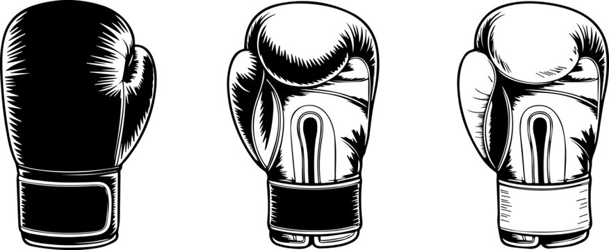 Hanging boxing gloves silhouette icon. Clipart image isolated on white background, hanging boxing gloves in black silhouette style, hanging boxing gloves vector on white background. element for logo