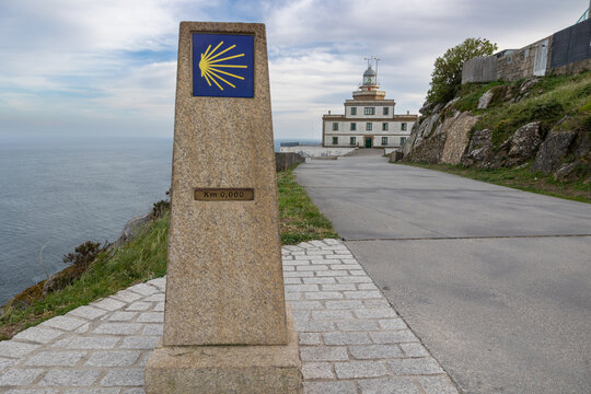 Finisterre camino de santiago kilometer zero landmark