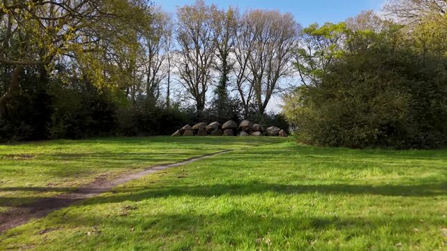 Approaching the hunebed d27 dolmen in borger