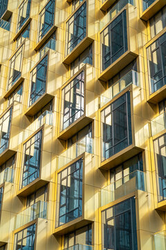 Modern facade showcasing architectural details