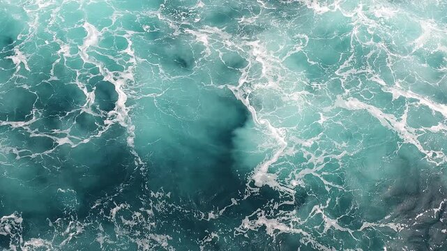 Turquoise Sea Ocean Water Waves Abstract Patterns Texture