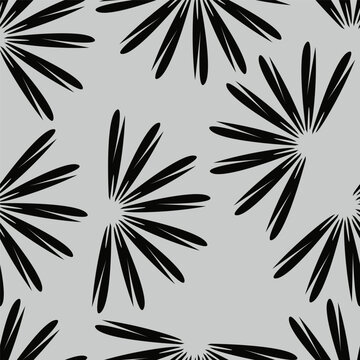 allover vector flowers pattern on brown background