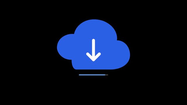 Modern Download Cloud Arrow Progress UI Animation