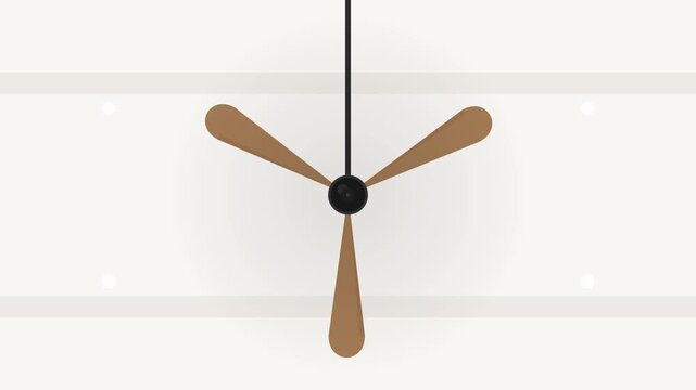 modern coffee shop with animated ceiling fan