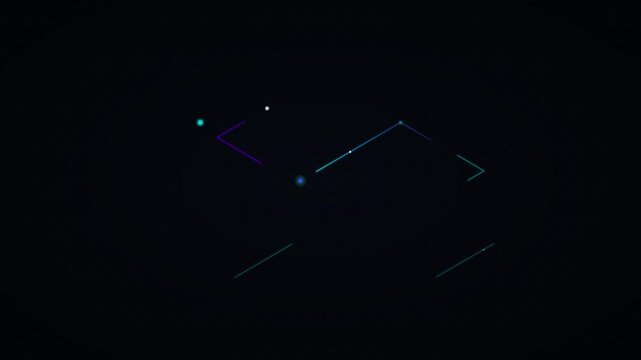 modern business connectivity network neon isometric grid loop