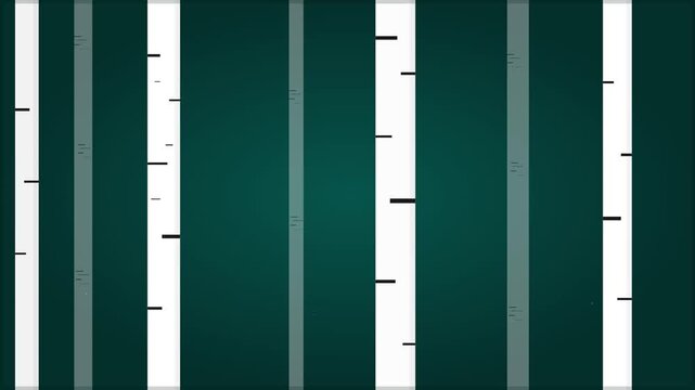 modern birch tree forest elements on teal background