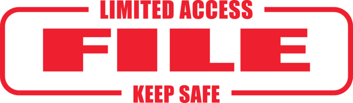 A graphic illustration displays a confidential file with limited access warning