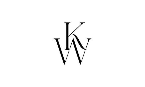 WK initial letters logo or WK monogram