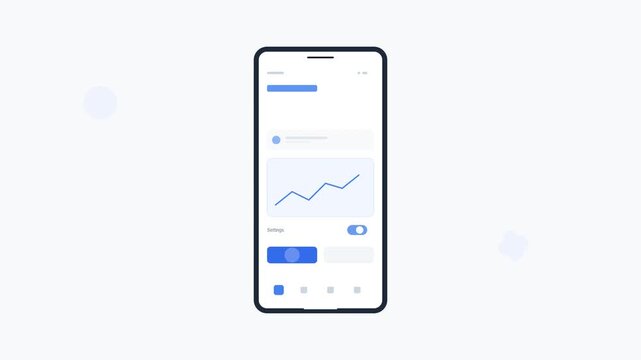 mobile app development smartphone interface animation