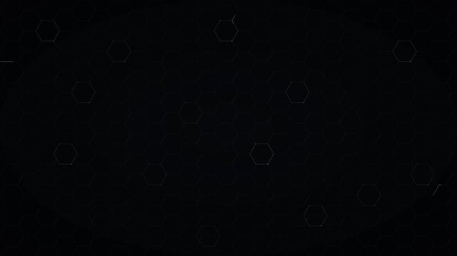 minimal white tech hexagonal grid fading glow animation
