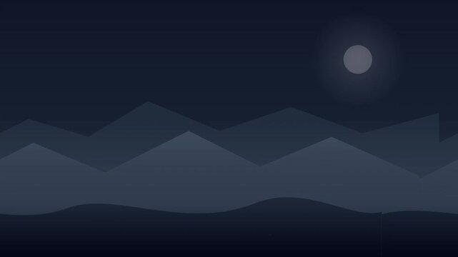 Minimal Layered Gradient Mountain Parallax SVG Animation