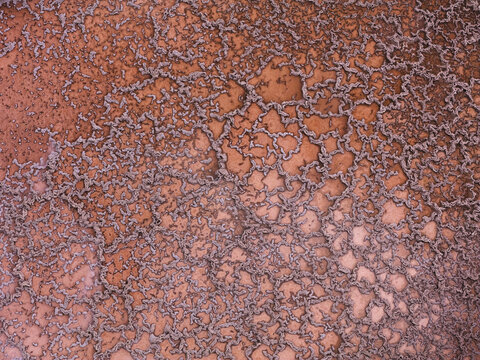 Abstract salt patterns on Janubio salt flat