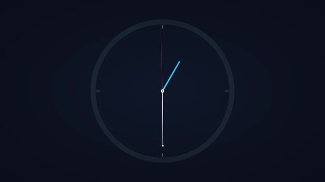 Minimalist Geometric Clock Ticking Animation Background