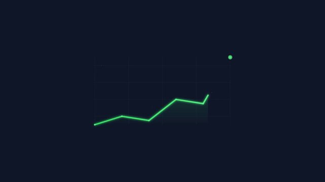 minimalist financial chart up emoji dark motion