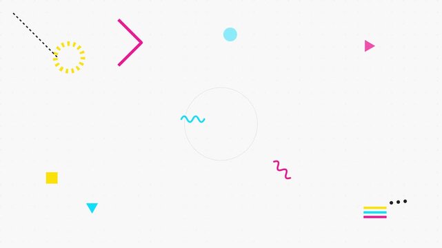 memphis style pattern modern vibrant motion animation