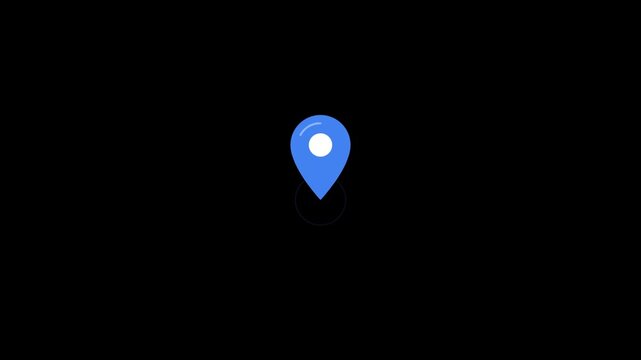 location pin map navigation digital tracking animation