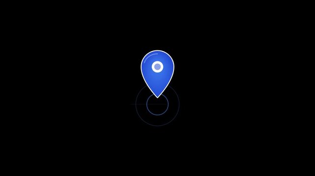 location tracking gps digital map pin animation