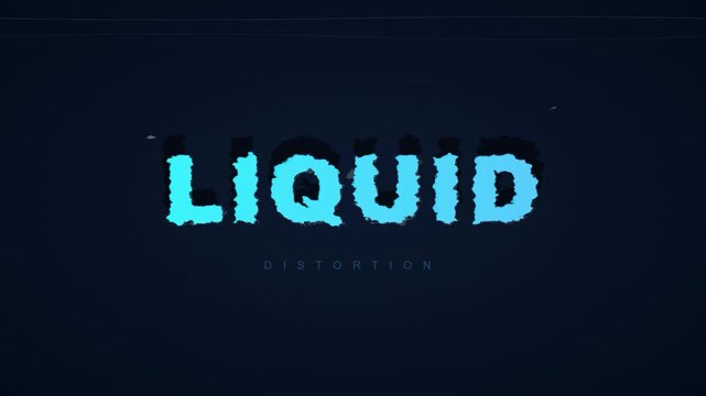 liquid distortion typography fluid text motion effect