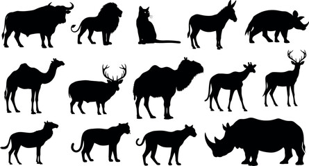 wild animals silhouettes © Tarif