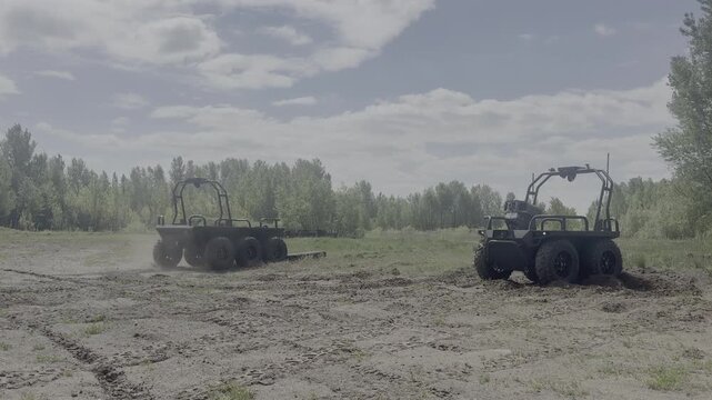 Unmanned ground robots operated by the Ukrainian military