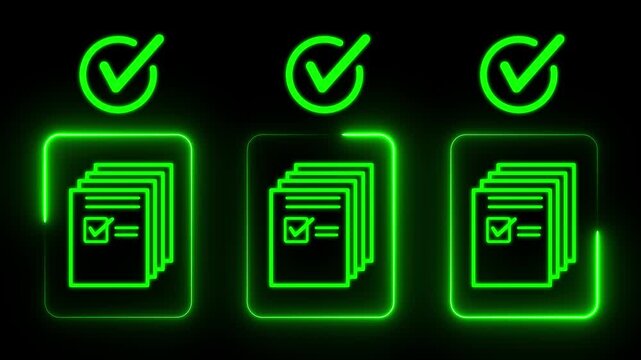 Legal document approval process idea on the transparent background. Automated workflow management solution. Animation video.