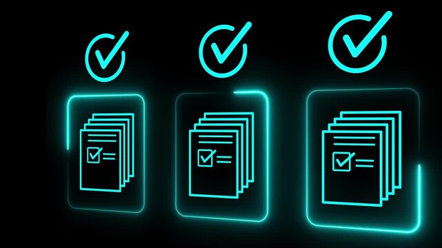 Legal document approval process idea on the transparent background. Automated workflow management solution. Animation video.