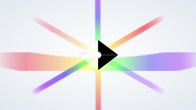 holographic prism glass refraction 3d animation loop