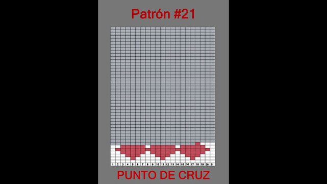 Dise&ntilde;o de tejido en patron #21 rombos a dos colores
