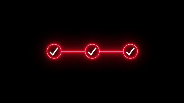 Step-by-Step Guide with check mark icon. 3 step infographic process, step process success with check marks