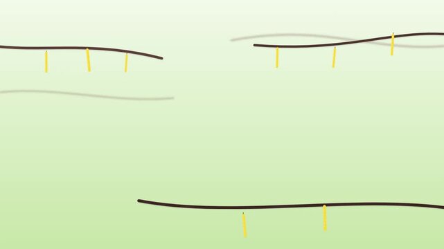 Hazel Tree With Dangling Catkins Waving Animation