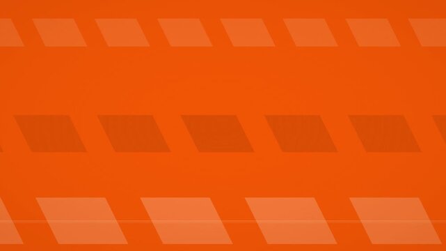 geometric parallelogram flow on vivid orange backdrop
