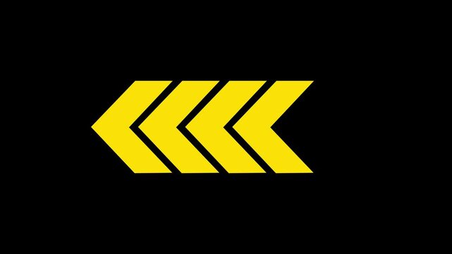 arrow extending on black background.4k animation video.arrow animation