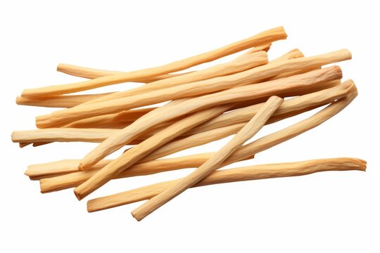 Dried asparagus roots, or radix asparagi, common in traditional chinese medicine