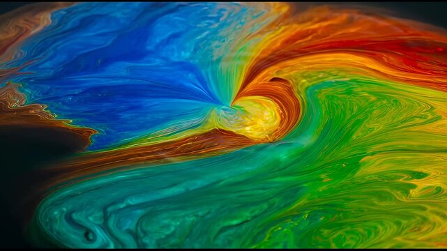 Swirling oil slick texture with vibrant color flow patterns
