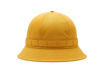Fototapeta premium Yellow bucket hat, isolated on transparent background