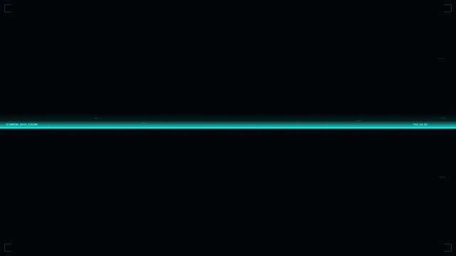 futuristic data scanning laser line on black screen