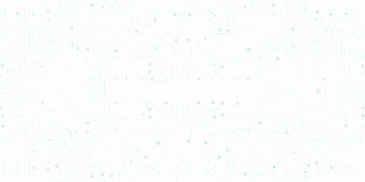 circuit board pattern light blue schematic on white background