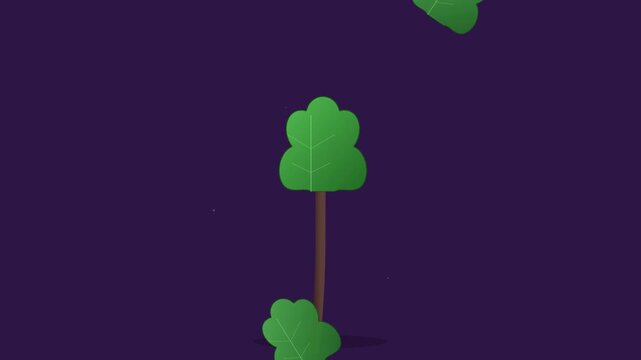 Fig Tree With Large Lobes Swaying Animation