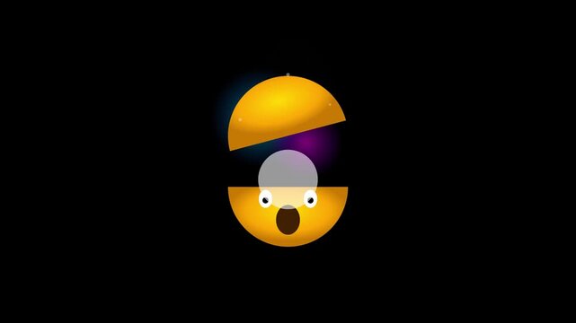 exploding mind blown 3d emoji with smoke effect