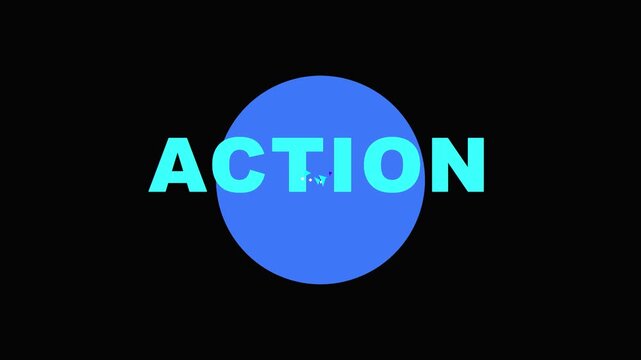 exploding particle burst text animation for action scenes