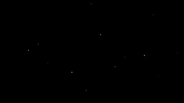 Elegant Golden Particles Rising On Black Background