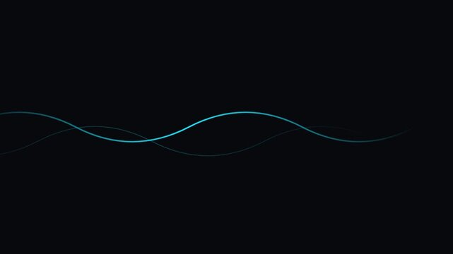 minimalist oscillating wave line animation 4k