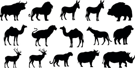 wild animals silhouettes © Tarif