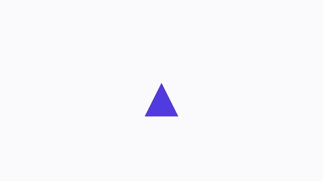 minimalist bouncing triangle loop animation