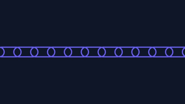 minimalist chain link connecting loop animation