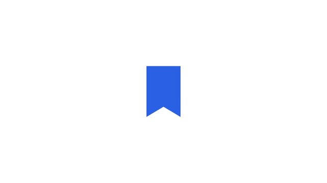 minimalist bookmark drop animation