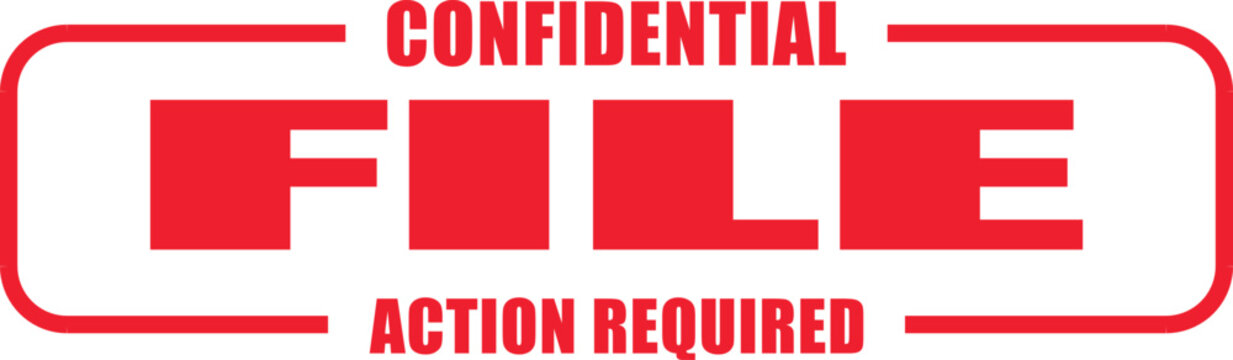 A confidential file with action required is stamped on a document