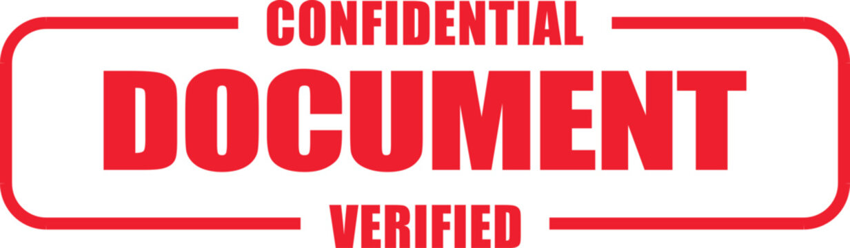 A confidential document is being verified with a red stamp.