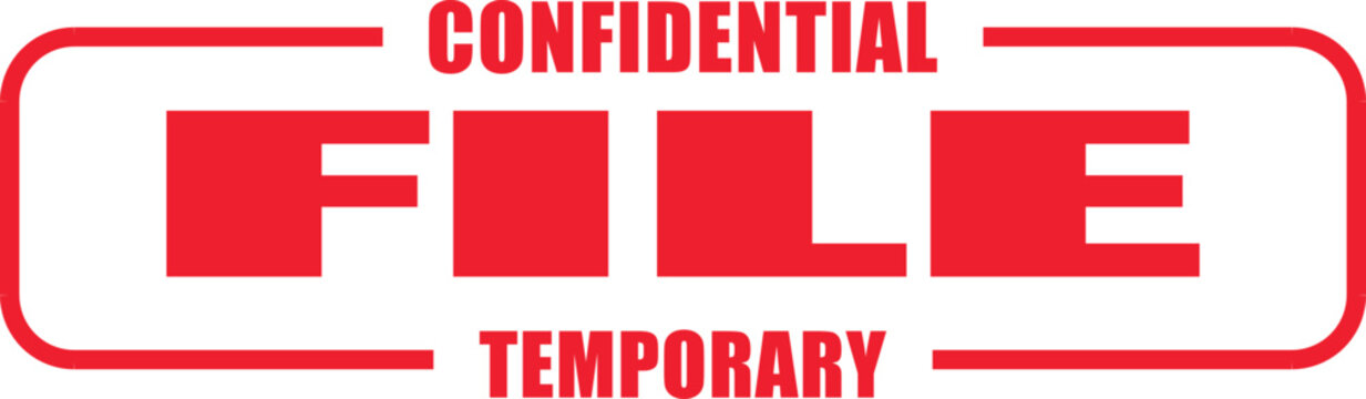 A confidential temporary file stamp is shown on a document.