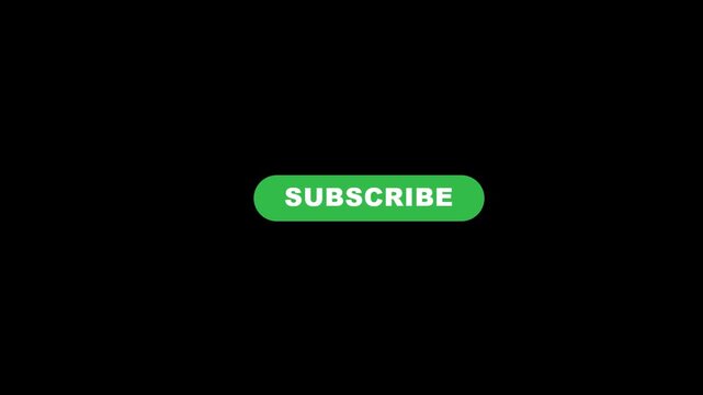 green subscribe button bounce loop 4k animation